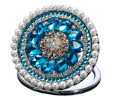 miroir rond turquoise